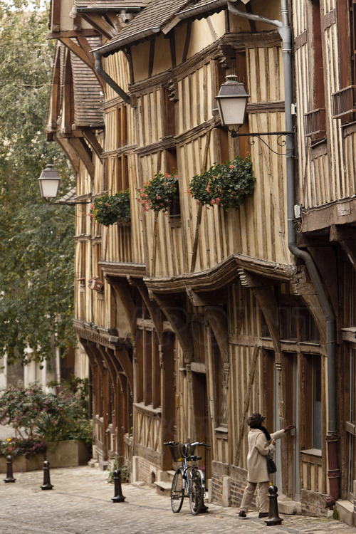 In the historical center, medieval houses of François Gentil street.