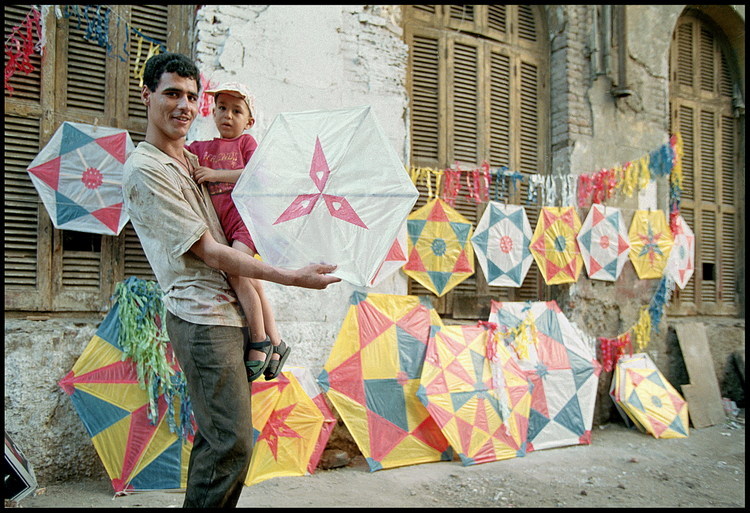 In the summer, kite-flying is a favorite pastime for young Alexandrians.