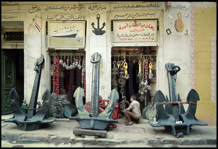 Maritime accessory boutique in the Anfouchy neighborhood, near the port of Alexandria.