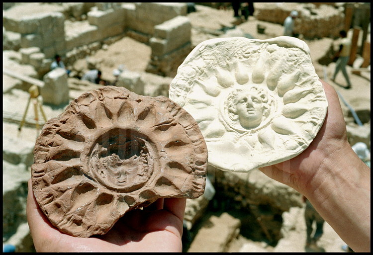 Discovered on the Diana Theatre archeological site, a terracotta mold of Alexander the Great’s effigy dating to the Ptolemaic era.