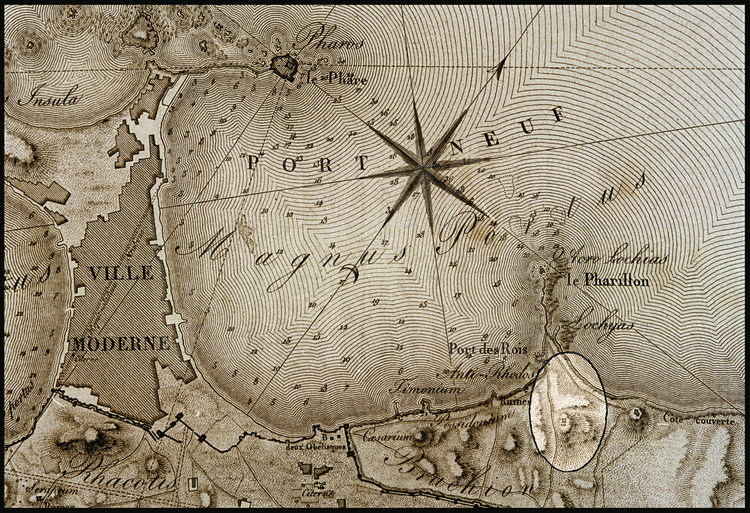 From the “ Description of Egypt”, this map of Alexandria was made in 1799 by Bonaparte’s scientific team during the Egyptian campaign.