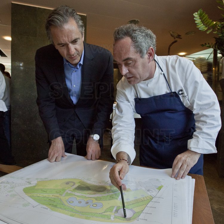Daniel Lalonde - Ferran Adria. Map of the future El Bulli Fondation. Kitchen of El Bulli.