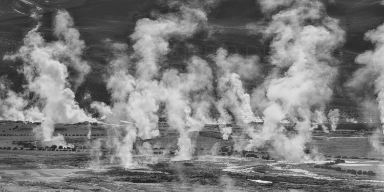 Chili - Désert d'Atacama : Geysers d'El Tatio (altitude 4320 m.) entre 6h30 et 8h00 du matin.