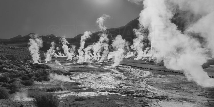 Chili - Désert d'Atacama : Geysers d'El Tatio (altitude 4320 m.) entre 6h30 et 8h00 du matin.