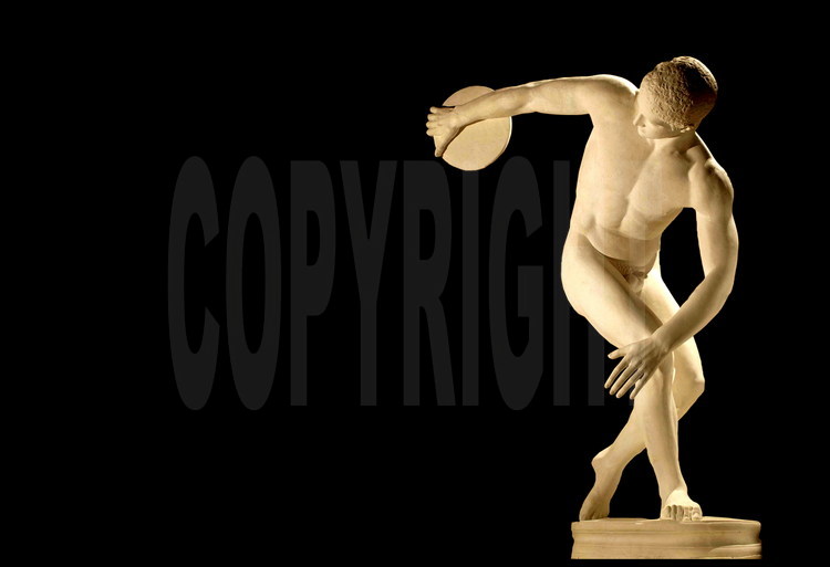 Due to its perfect representation of bodily gestures, Myrion’s discobulus statue is one of the most famous works of art of ancient Greek sport.  Vatican Museum Rome.