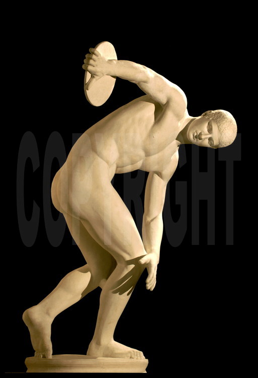 Due to its perfect representation of bodily gestures, Myrion’s discobulus statue is one of the most famous works of art of ancient Greek sport.  Vatican Museum Rome.