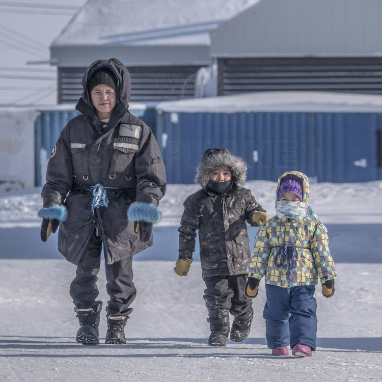 Canada - State of Nunavut - Operation Nunalivut 2018 - The village of Cambridge Bay (1700 inhabitants), the main community on the Northwest Passage. Here, 85% of the inhabitants are Inuit.